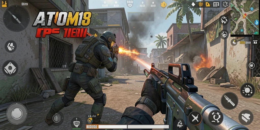 Screenshot gameplay ATOM138 yang menunjukkan aksi seru TPS.