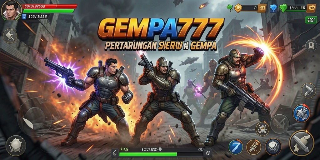 Screenshot yang menunjukkan aksi seru dan grafis menakjubkan dalam GEMPA777.