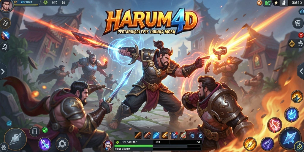 Screenshot gameplay menarik dari HARUM4D menunjukkan pertarungan seru.