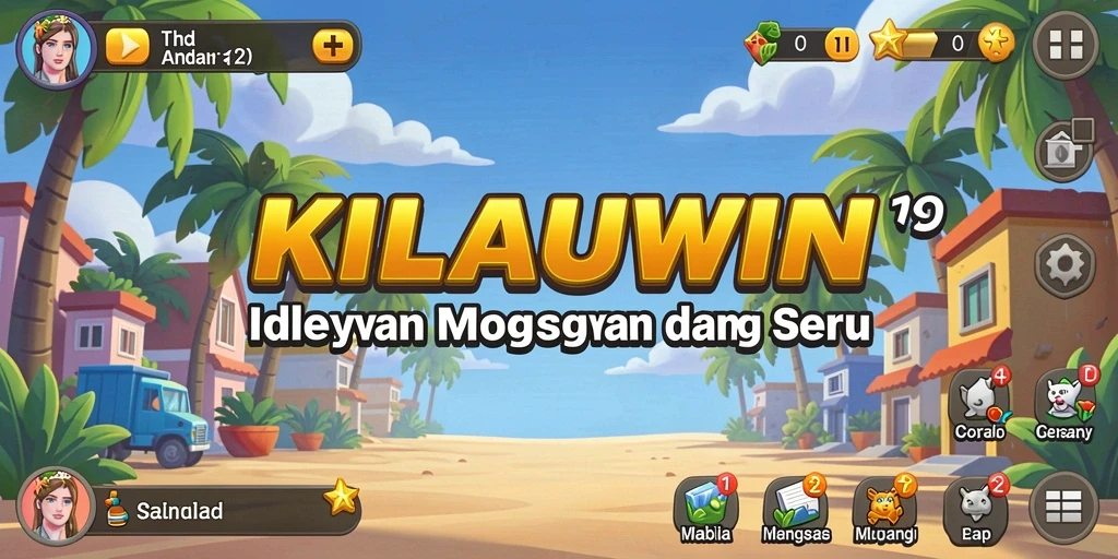 Tangkapan layar KILAUWIN menampilkan gameplay santai dan grafis yang menawan.