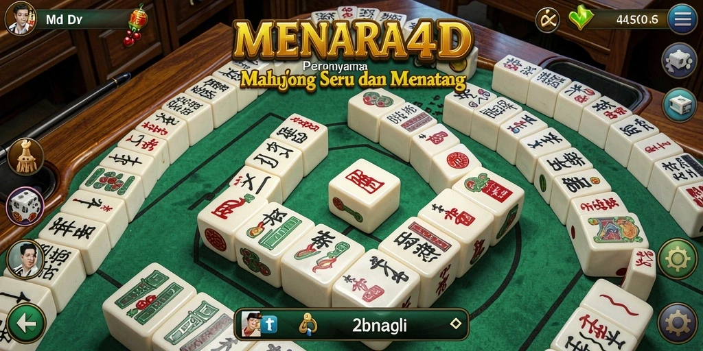 Tampilan gameplay Mahjong yang menarik dalam MENARA4D.