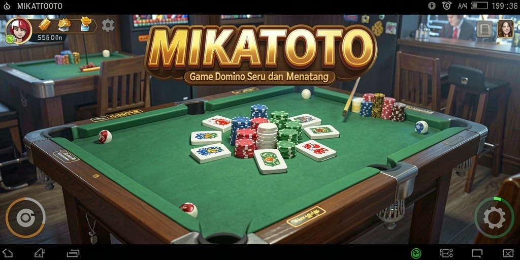 Tampilan gameplay seru dari MIKATOTO yang menampilkan aksi Domino menarik.