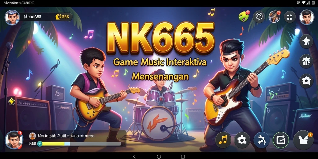 Screenshot gameplay NK666 menampilkan tantangan musik seru dan interaktif.