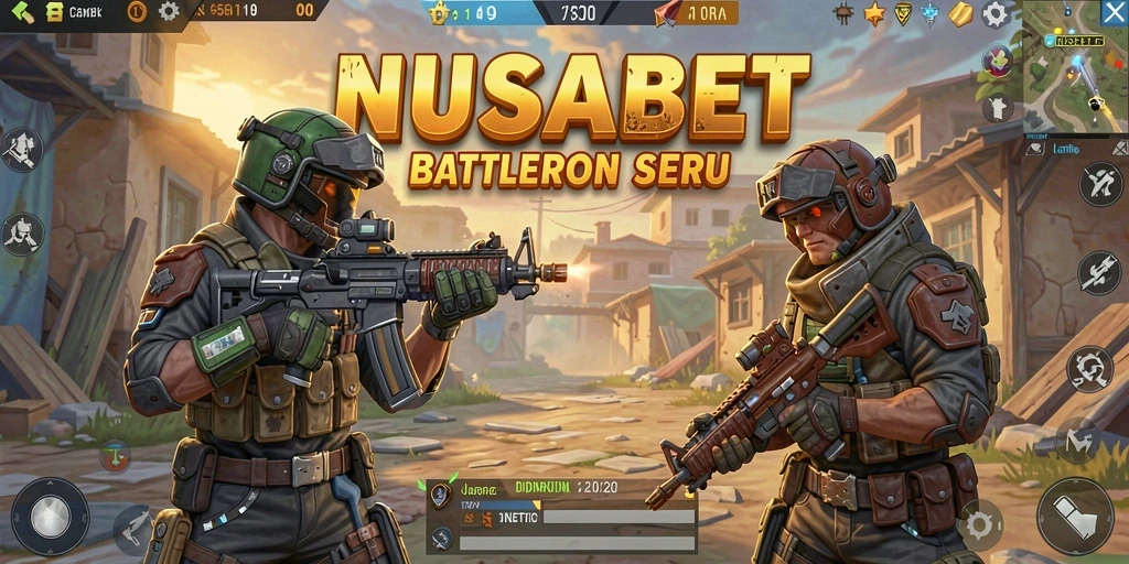 Gameplay seru NUSABET dalam pertandingan Battle Royale.