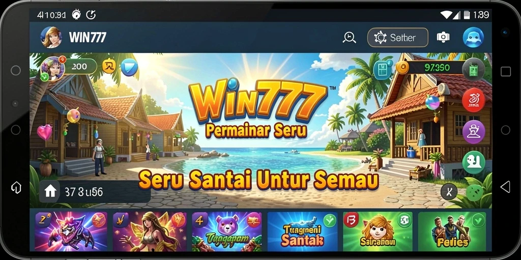 Screenshot gameplay WIN777 menampilkan keseruan dalam menyelesaikan tantangan.
